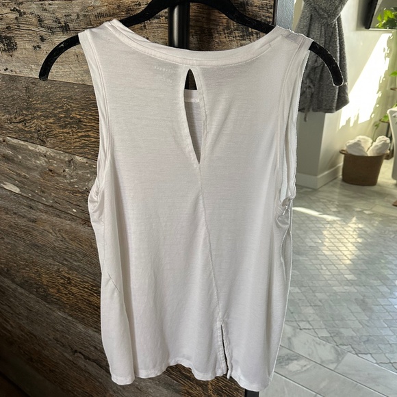 Halogen Crew Neck Hi-Low Back Keyhole Tank – White | Women’s Size L - Picture 3 of 11